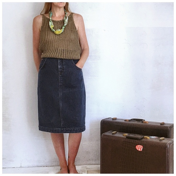 lee denim pencil skirt